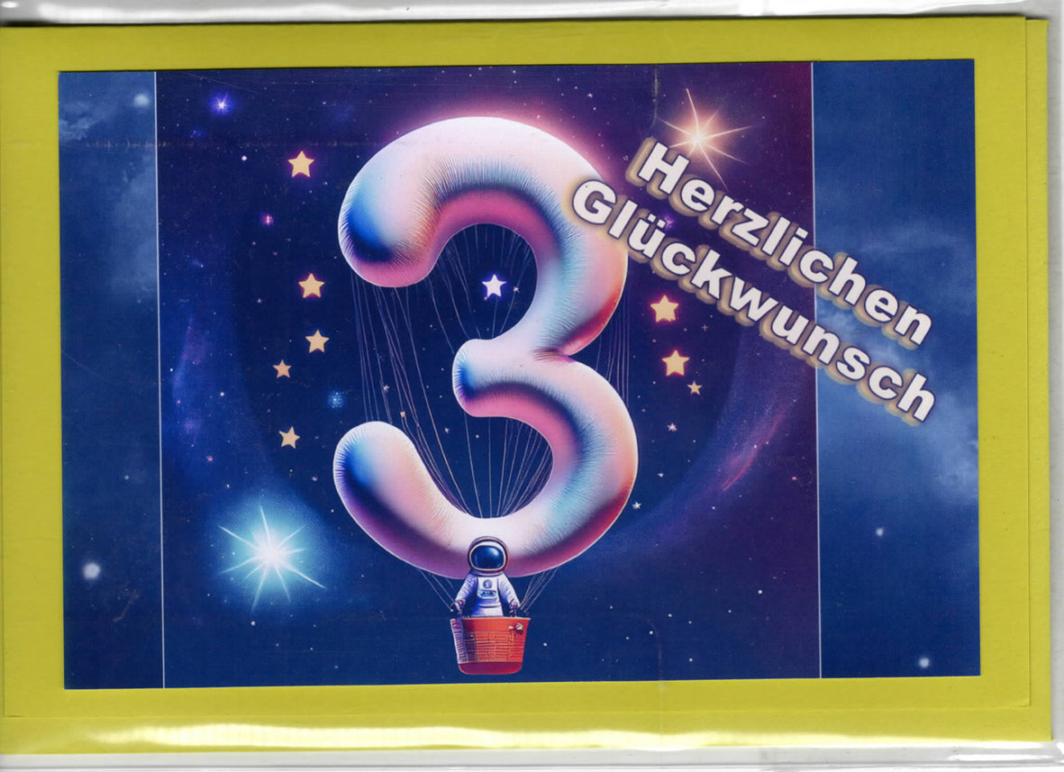 Fotokarte Kinderkarte 3. Geburtstag