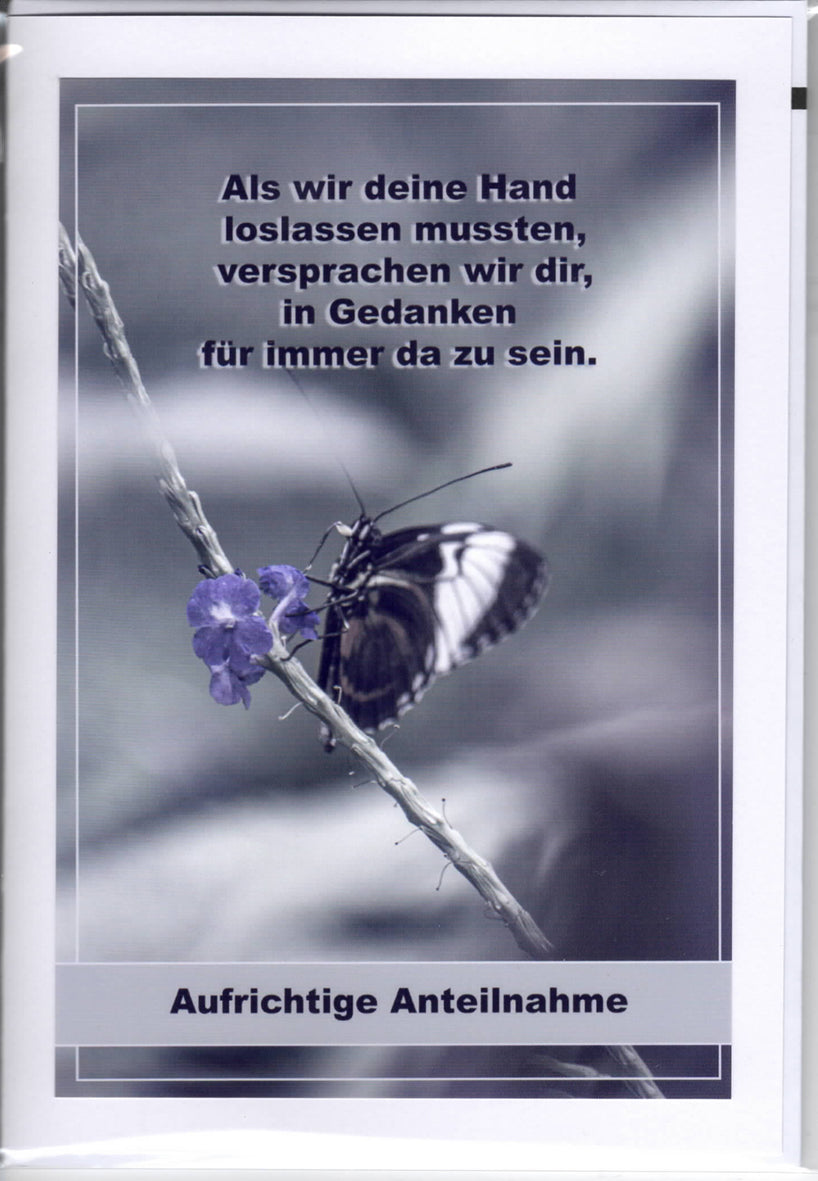 Fotokarte Trauer - Mit Spruch