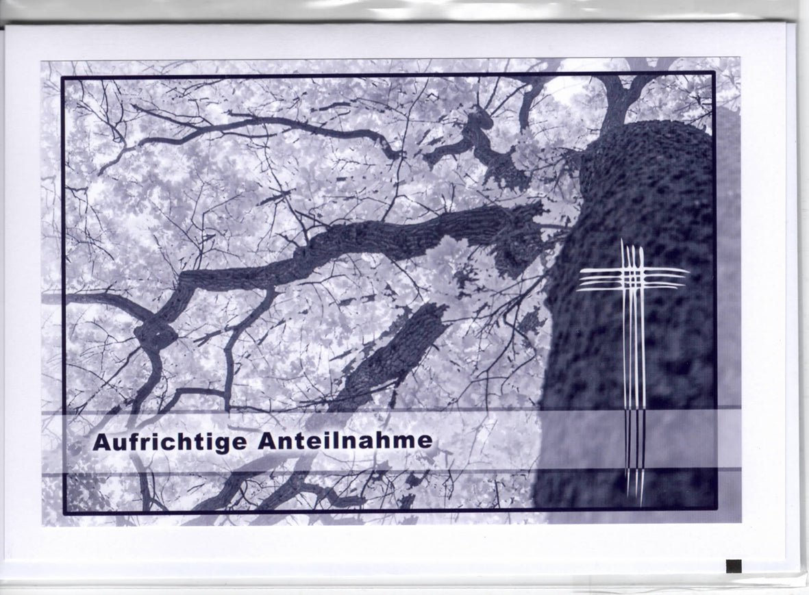 Fotokarte Trauer - Aufrichtige Anteilnahme