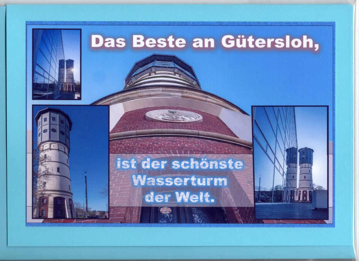 Fotokarte Das Beste an Güterloh ist der schönste Wasserturm der Welt