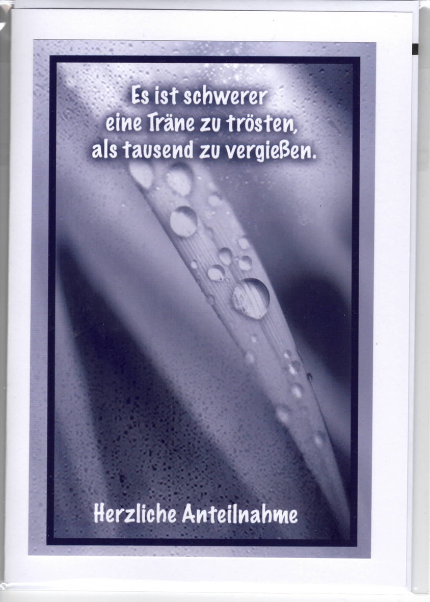 Fotokarte Trauer mit Spruch