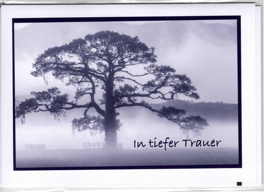 Fotokarte Trauer - In tiefer Trauer