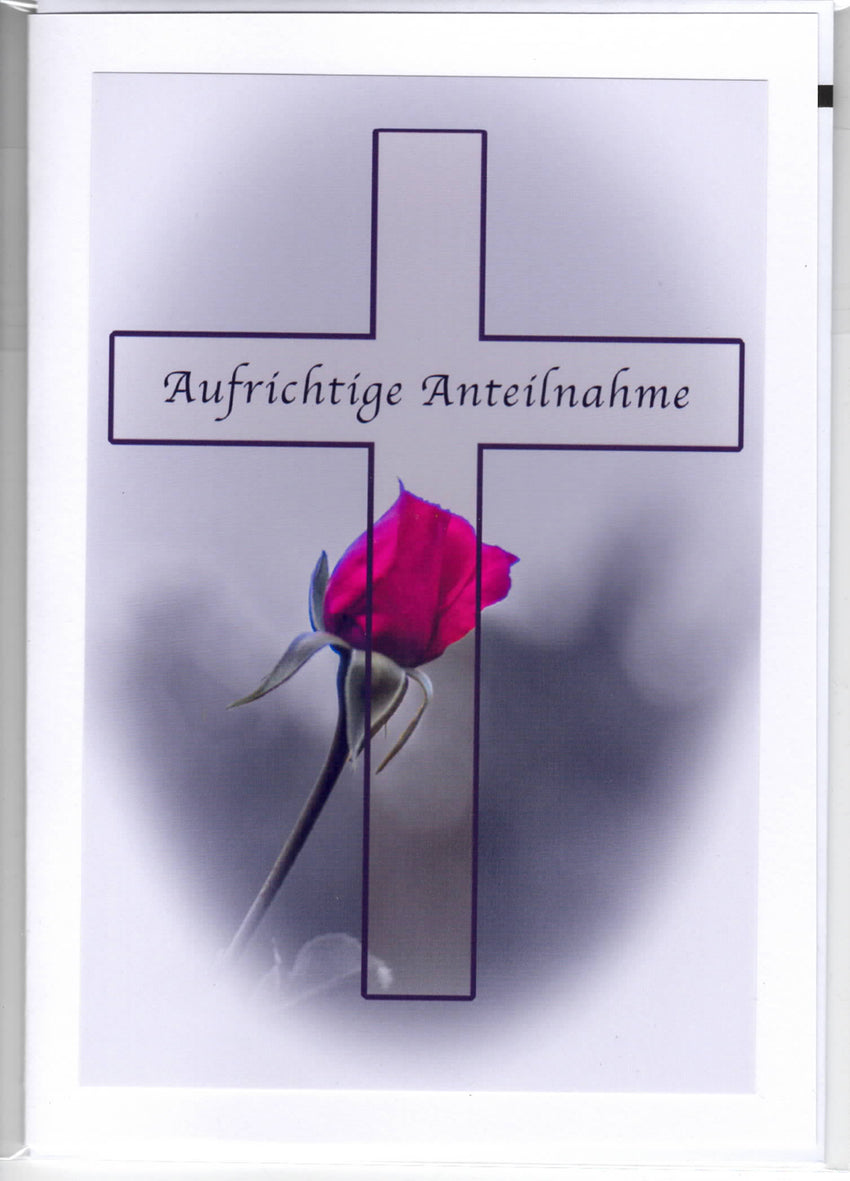 Fotokarte Trauer  - Aufrichtige Anteilnahme