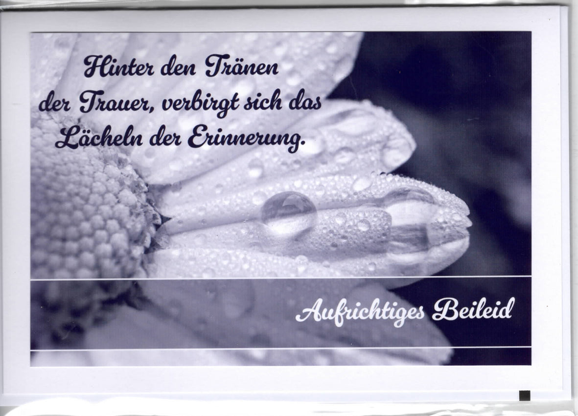 Fotokarte Trauer  - Mit Spruch