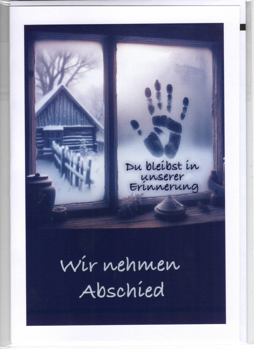 Fotokarte Trauer  - Wir nehmen Abschied