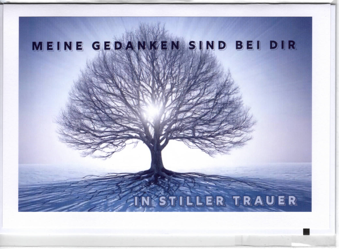 Fotokarte Trauer  - Meine Gedanken sind bei Dir
