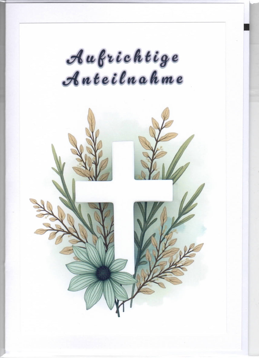 Fotokarte Trauer  - Aufrichtige Anteilnahme