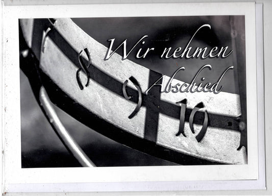 Fotokarte Trauer Sonnenuhr